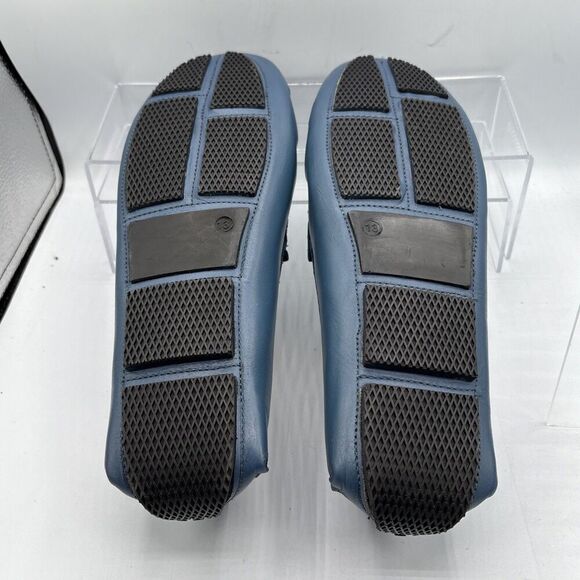 Scandia Woods Mens 13W Blue Leather Mocs Loafers Driving Shoes BOA303 - Picture 9 of 10